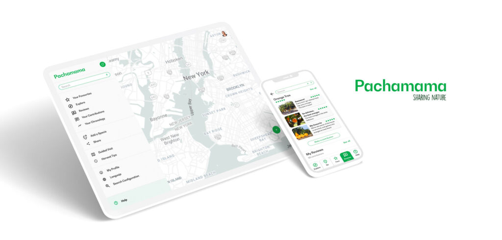 Pachamama app inside different devices