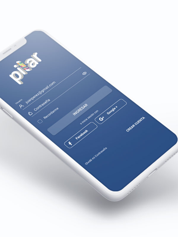 Pilar mobile screen